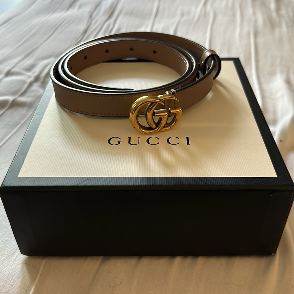 Gucci Belt “GG”  | thin belt with double G buckle